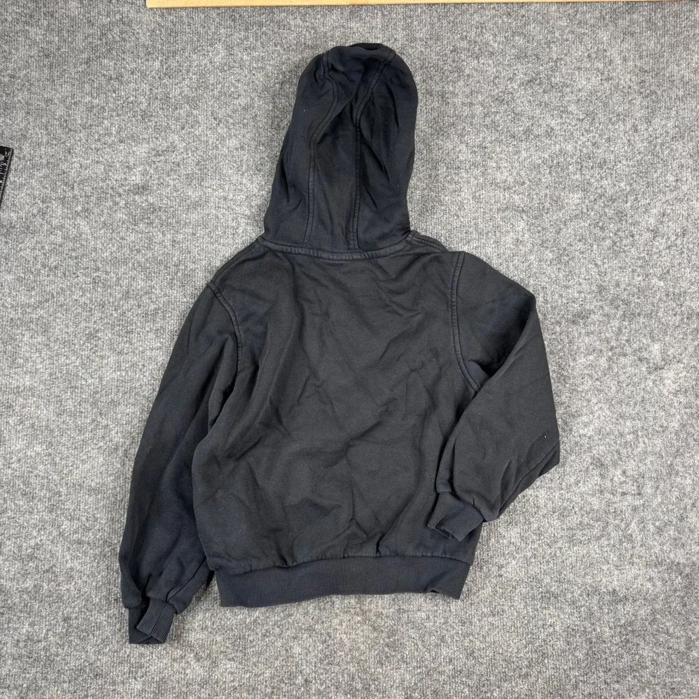 Nike Hoodie Youth Size M Black Fleece Pullover Embroidered Logo FD3000-010 Good